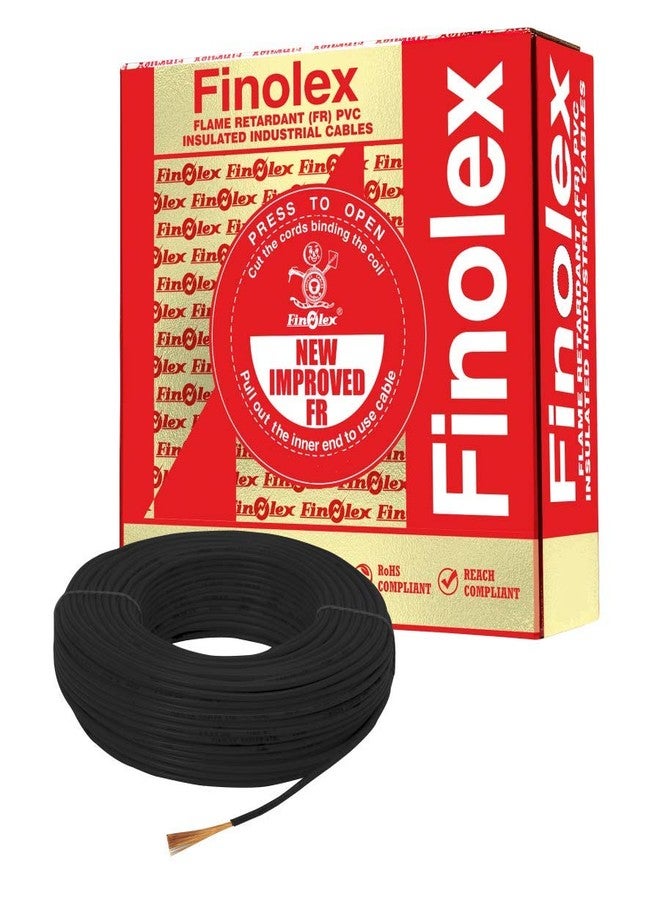 Finolex كابلات فينولكس، سلك 2.5 مم مربع، لفة 90 متر (أسود) - Image 1